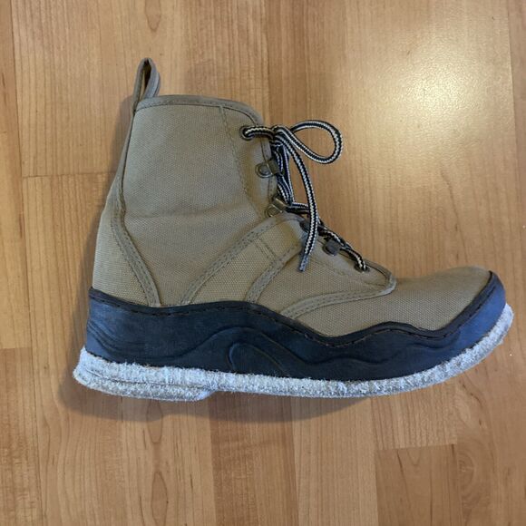 Hodgman Light Weight Wading Shoes Ankle Boots Size 8‎ M Beige Lace Up - Picture 2 of 14